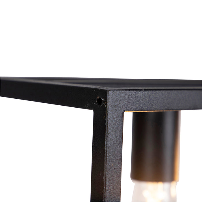 QAZQA Smart industriële hanglamp zwart incl. 4 WiFi A60 - Cage