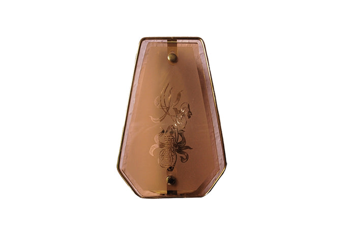 Reliving Set Hollywood Regency Wandlampen Roze Rookglas Wit