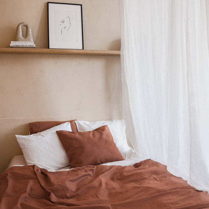 Crisp Sheets Dekbedovertrek 240 x 220 cm - Terracotta