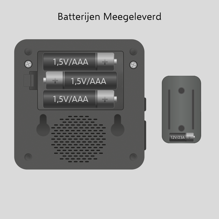ELRO DB3000 Draadloze Deurbel Set – met Ontvanger op batterij - Zwart