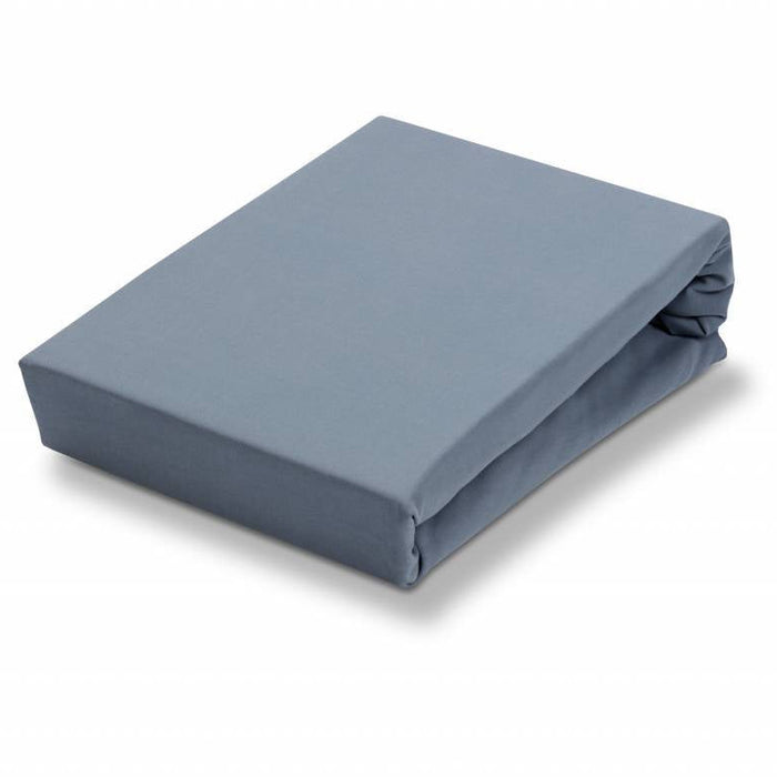 Jersey Soft Hoeslaken Dusty Blue | 180-200 x 200-220 cm | Blauw