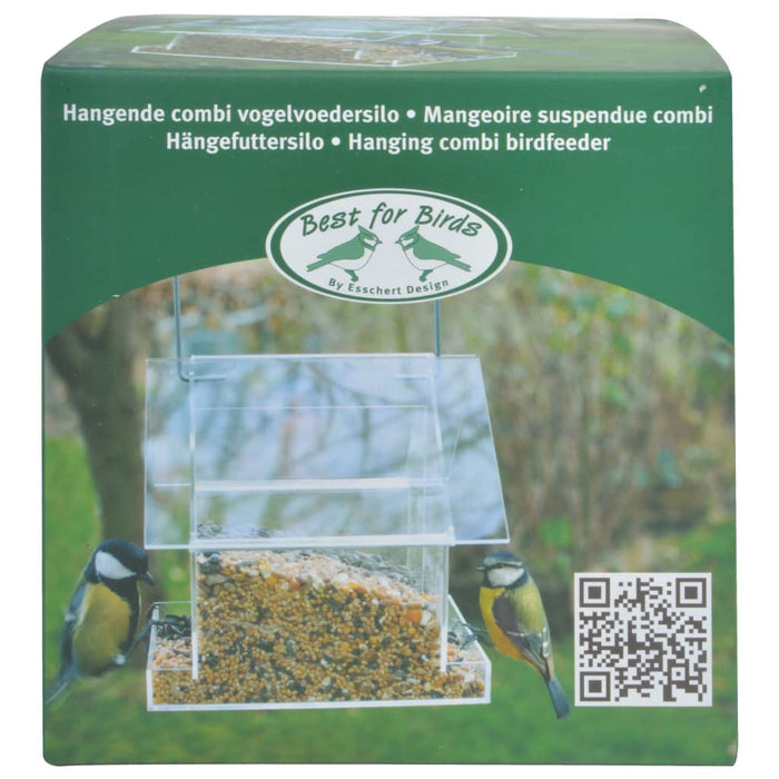 Esschert Design Voederhuisje dubbel hangend acryl