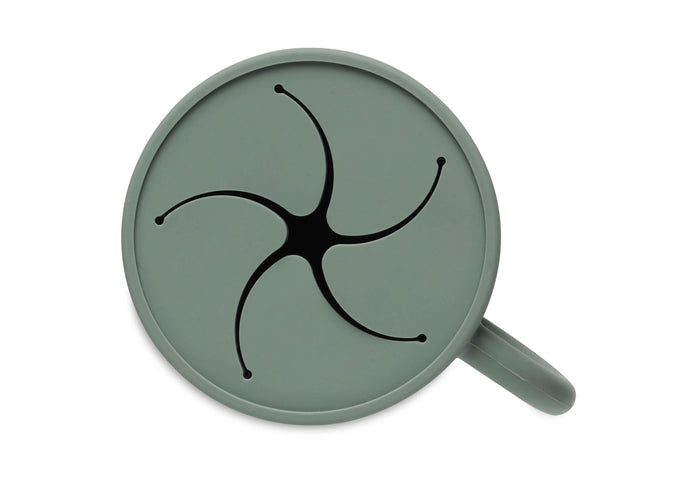 Jollein siliconen snack cup ash green (7 centimeter x 10 centimeter)