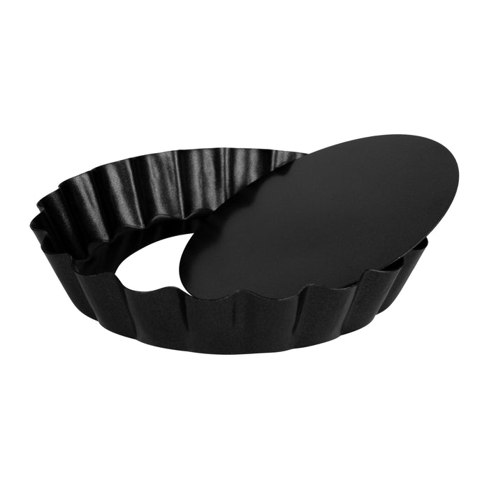 Krumble Mini Quiche vormpjes - Metaal - Zwart - Set van 6