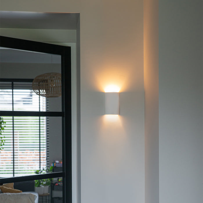 QAZQA Moderne wandlamp wit rond - Colja Novo