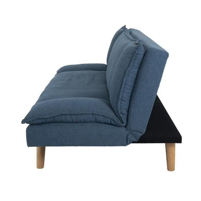 Cstore TINA 3-zits slaapbank - Donkerblauwe stof - L181xD90xH74cm