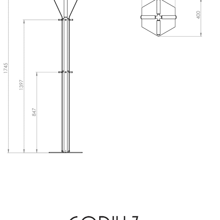 Gorillz Stack - Kapstok Staand - Industrieel design - Goud
