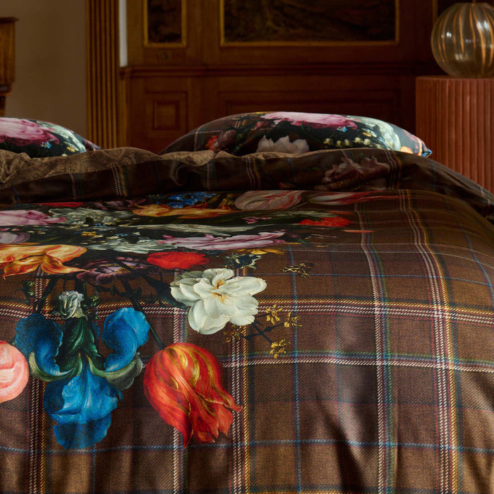 Essenza Beautiful Bouquet Dekbedovertrek 260 x 220 cm - Bruin