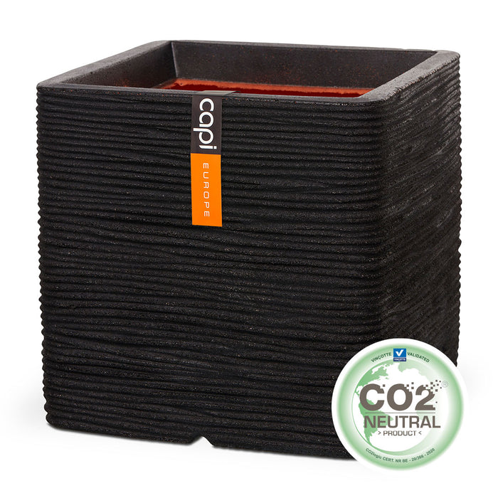 Capi Europe Nature Rib Vierkant Bloempot 30 x 30 cm