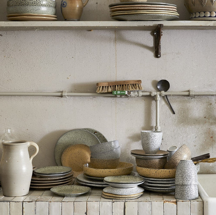 HKliving Gradient Ceramics Bord Ø 22,5 cm - Set van 2