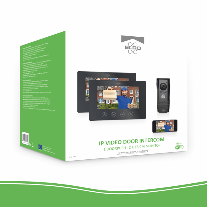 ELRO DV50 IP Wifi Deur Intercom - met 2x 7 inch kleurenscherm met App