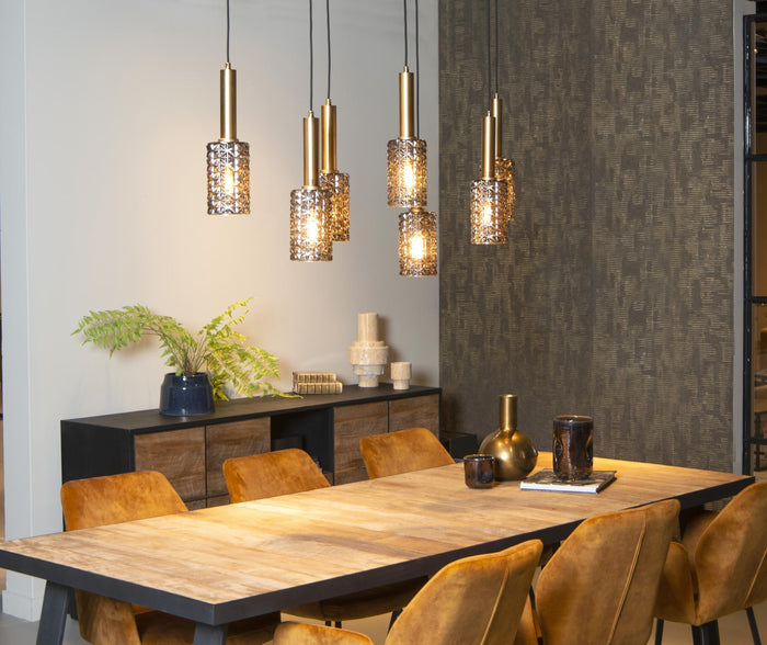 Lucide CORALIE Hanglamp - Mat Goud | Messing