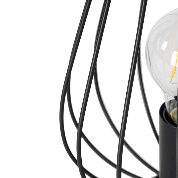 QAZQA Moderne tafellamp zwart draad - Palica