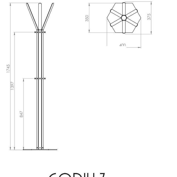 Gorillz Molto Staande Kapstok 18 Kapstok haken - Goud