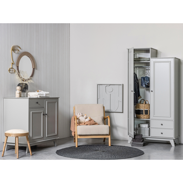 WOOOD Lily Garderobekast - Grenen - Clay - 190x98x41