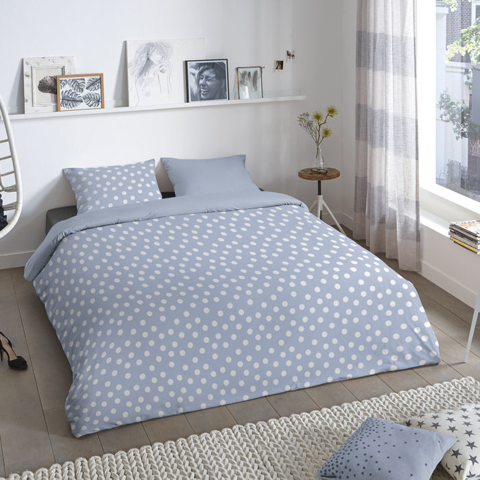 Good Morning Dot Dekbedovertrek 140 x 220 cm - Blauw