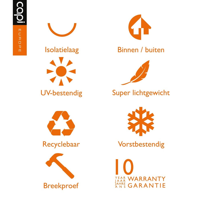 Capi Europe Nature Rib Vaas Elegant Laag 58 cm