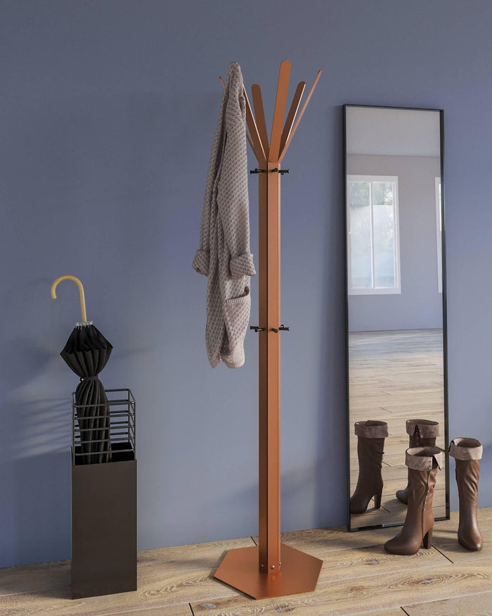 Gorillz Molto Staande Kapstok 18 Kapstok haken - Koper Bruin