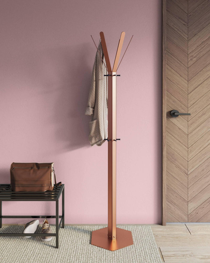 Gorillz Molto Staande Kapstok 18 Kapstok haken - Koper Bruin