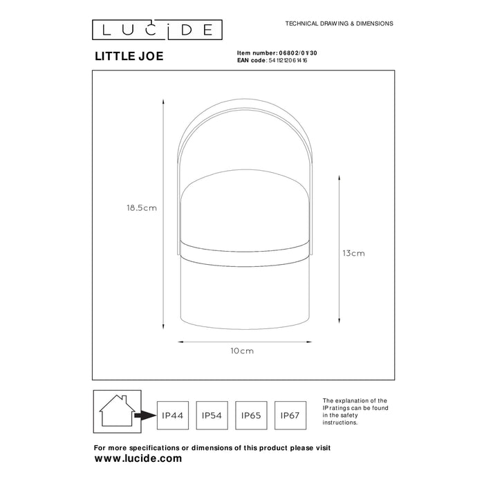 Lucide LITTLE JOE Tafellamp - Zwart