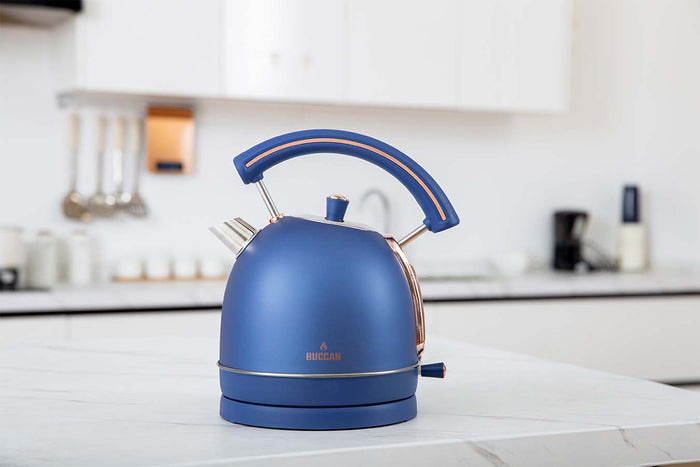 Buccan - Retro Waterkoker - Dome - Blauw Rose