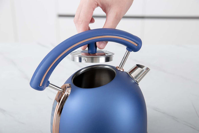 Buccan - Retro Waterkoker - Dome - Blauw Rose