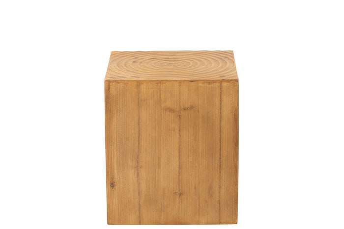 Duverger Block - Salontafel - blok - sparrenhout - cirkel deco -