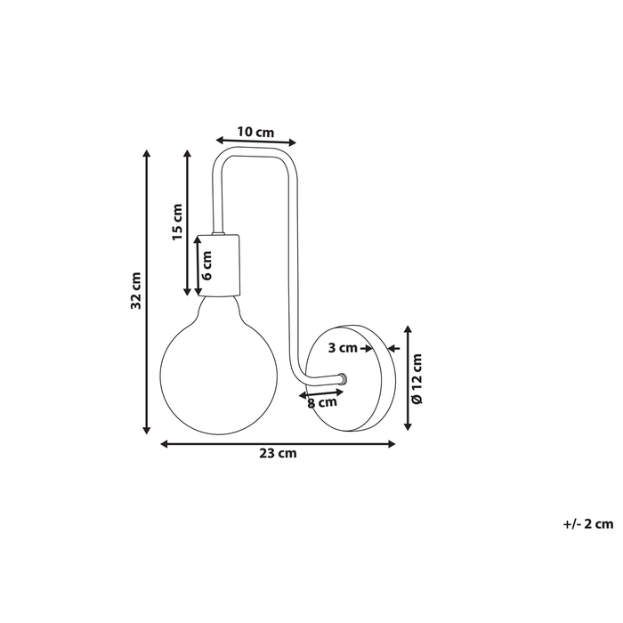 Beliani - SAVENA - Wandlamp - Koper - Metaal