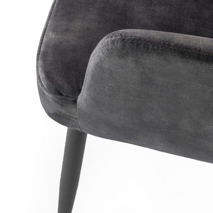 Duverger® Stripes Velvet - Eetkamerstoelen - set van 2 - armleuningen