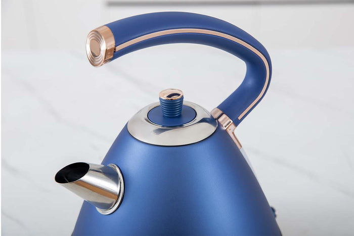 Buccan - Retro Waterkoker - Pyramid - Blauw Rose