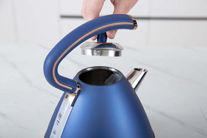 Buccan - Retro Waterkoker - Pyramid - Blauw Rose