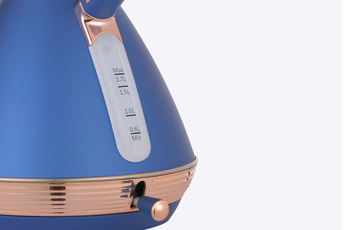 Buccan - Retro Waterkoker - Pyramid - Blauw Rose