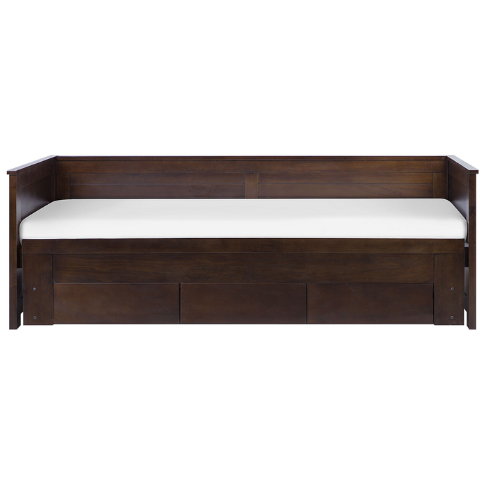 Beliani-CAHORS-Onderschuifbed-Donkerbruin-90 x 200 cm-Rubberhout