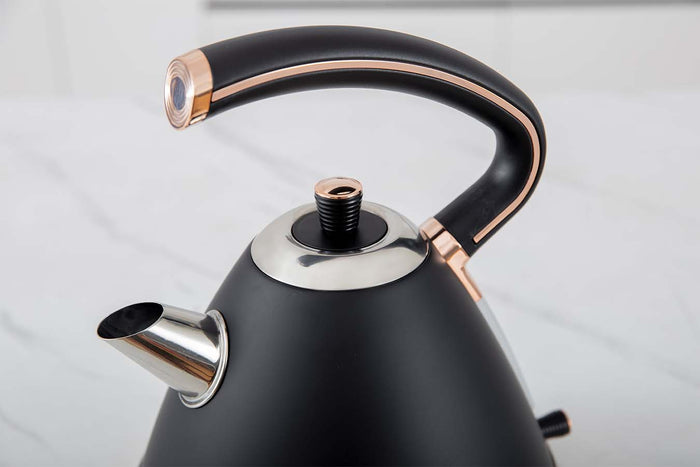 Buccan - Retro Waterkoker - Pyramid - Zwart Rose