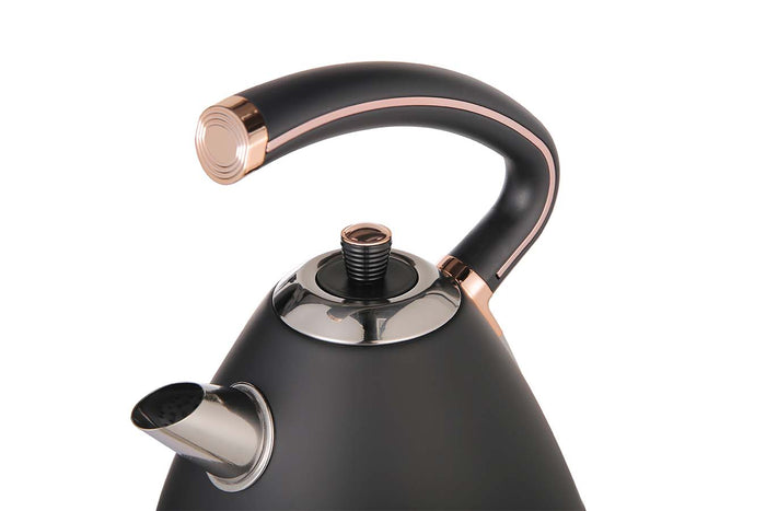 Buccan - Retro Waterkoker - Pyramid - Zwart Rose