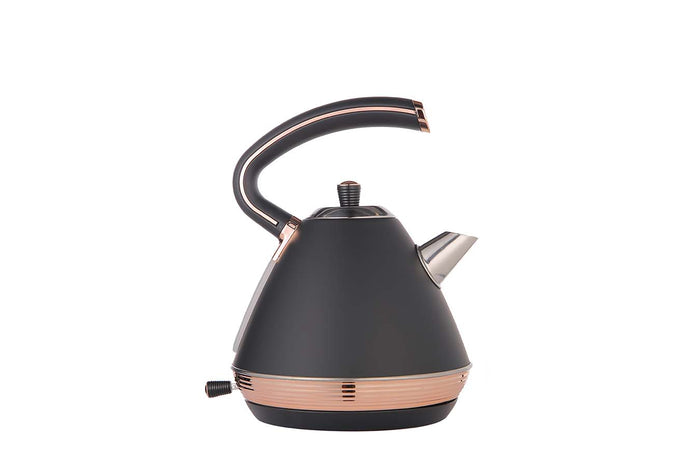 Buccan - Retro Waterkoker - Pyramid - Zwart Rose