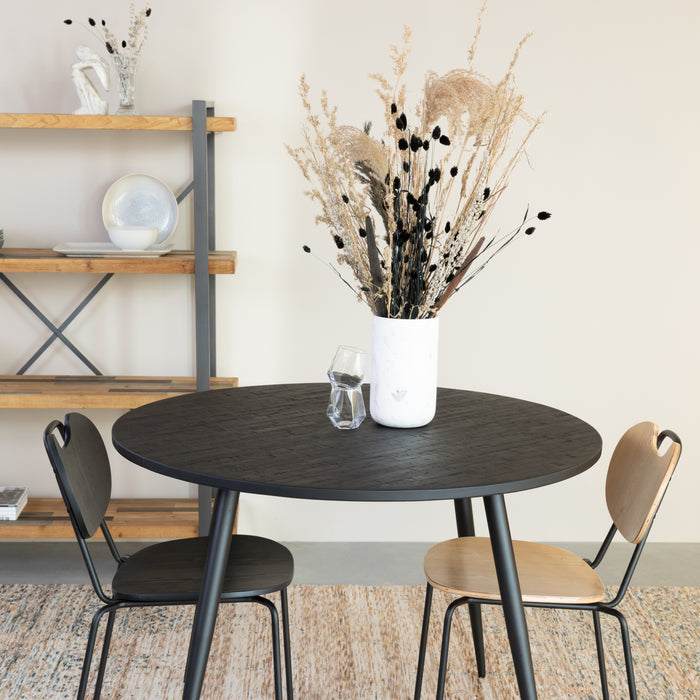 by fonQ Nout Eettafel - Ø 110 cm - Zwart