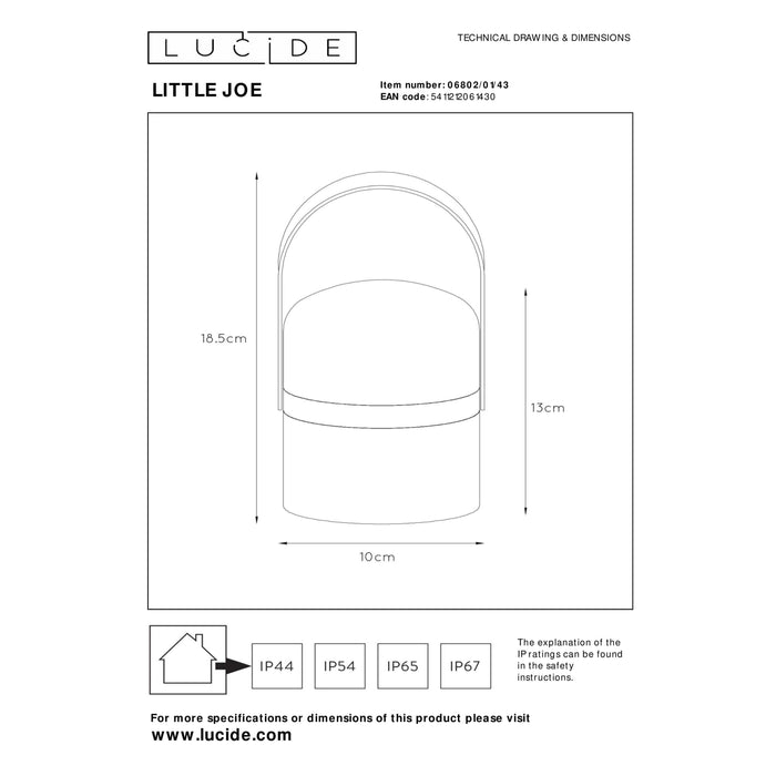 Lucide LITTLE JOE Tafellamp - Bruin