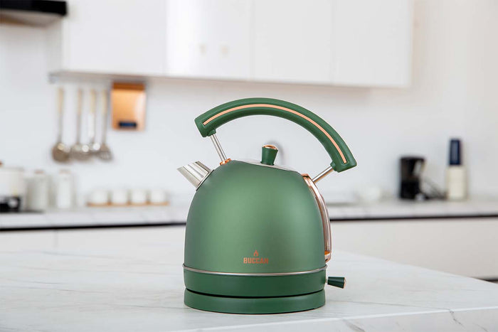 Buccan - Retro Waterkoker - Dome - Groen Rose