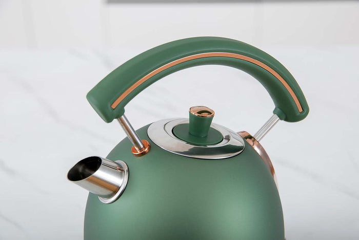 Buccan - Retro Waterkoker - Dome - Groen Rose