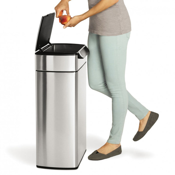 Simplehuman Rectangular Touch-Bar Can 40 Liter