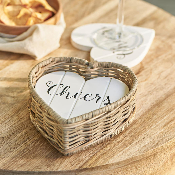Rivièra Maison Rustic Rattan Hart Onderzetters