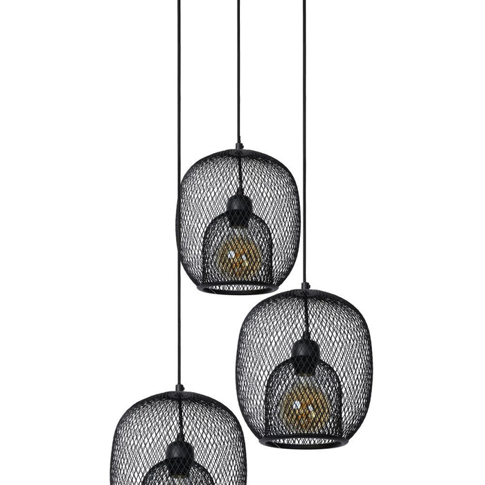 Lucide JERREL Hanglamp 3xE27 - Zwart