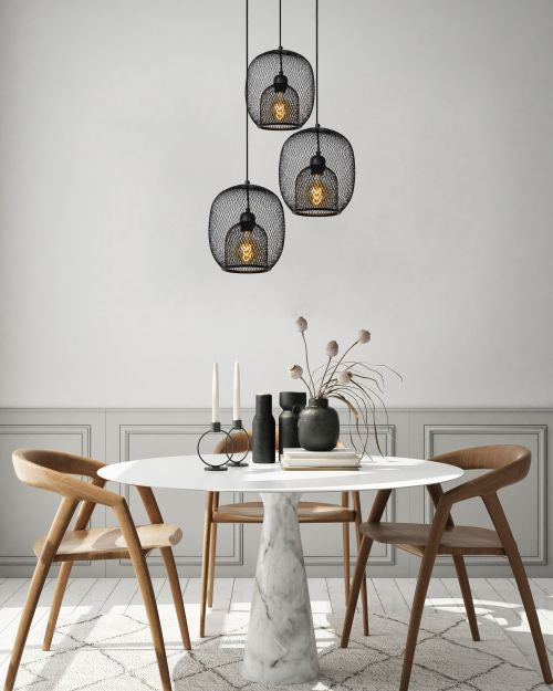 Lucide JERREL Hanglamp 3xE27 - Zwart