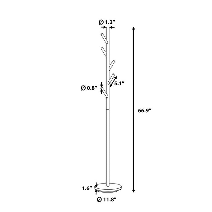 Beliani ALBIN Kapstok Zwart Metaal