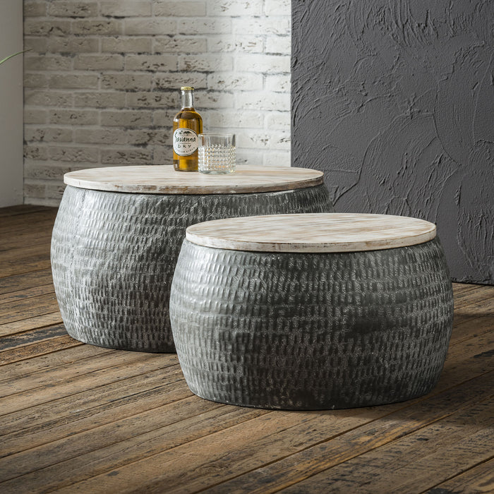 Hoyz - Salontafelset - Set van 2 - Ø50|Ø60 - Grijs