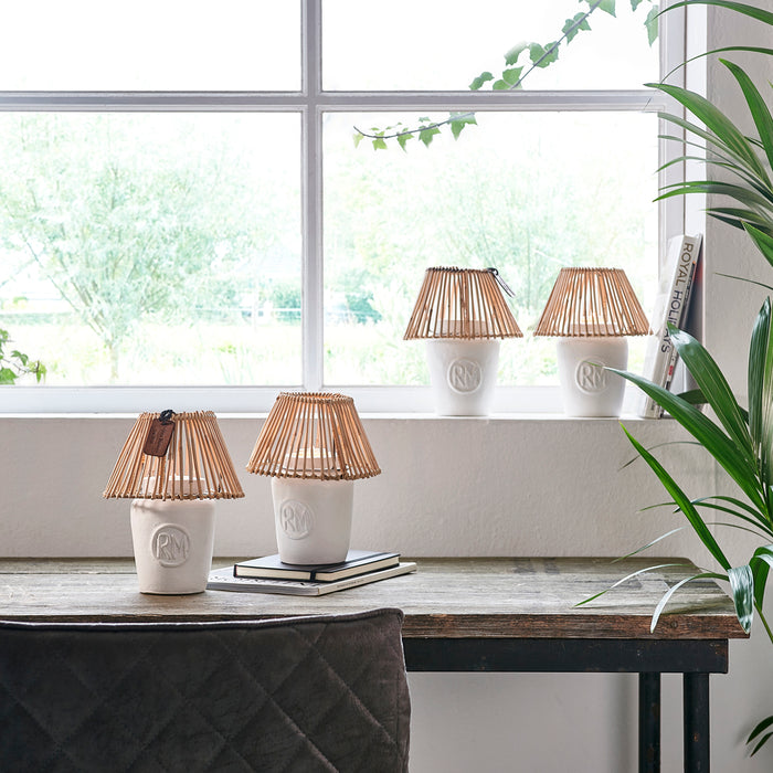 Riviera Maison RM Clay Candle Holder white (Ø) 18x (H) 21