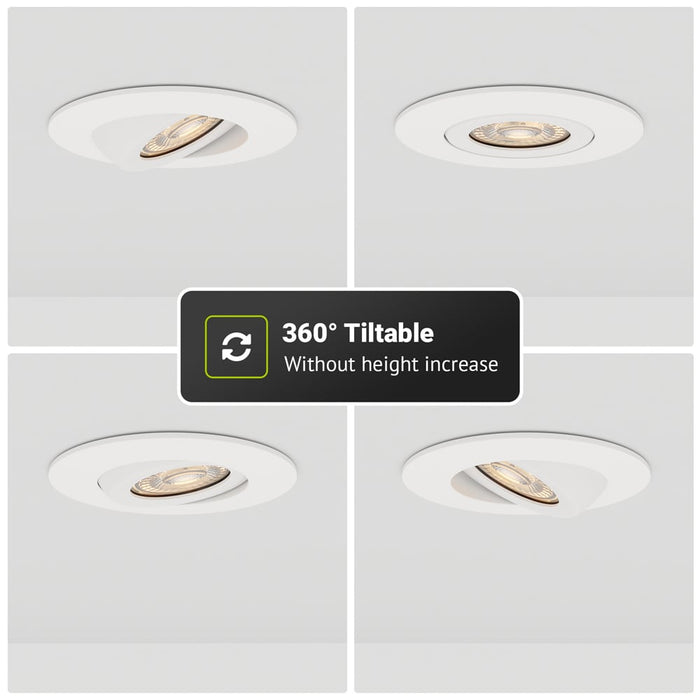 HOFTRONIC Napels - LED Inbouwspots Badkamer IP65 Wit