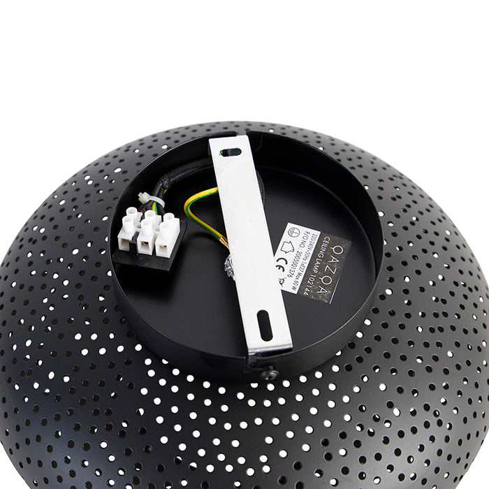 QAZQA Oosterse plafondlamp zwart met goud 25 cm - Radiance