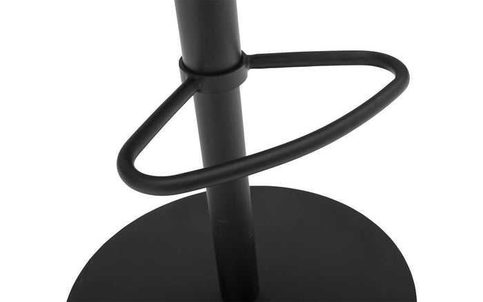 Goossens Barstoel Flamingo, Barstoel met arm - grijs Fluweel met